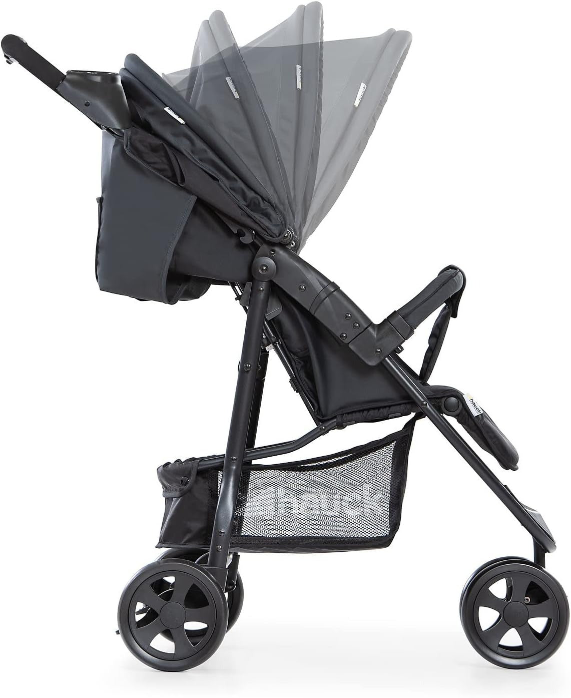 Hauck Citi Neo 2 Pushchair, Caviar/Stone - Lightweight 3 Wheeled Stroller, Compact & One Hand Fold