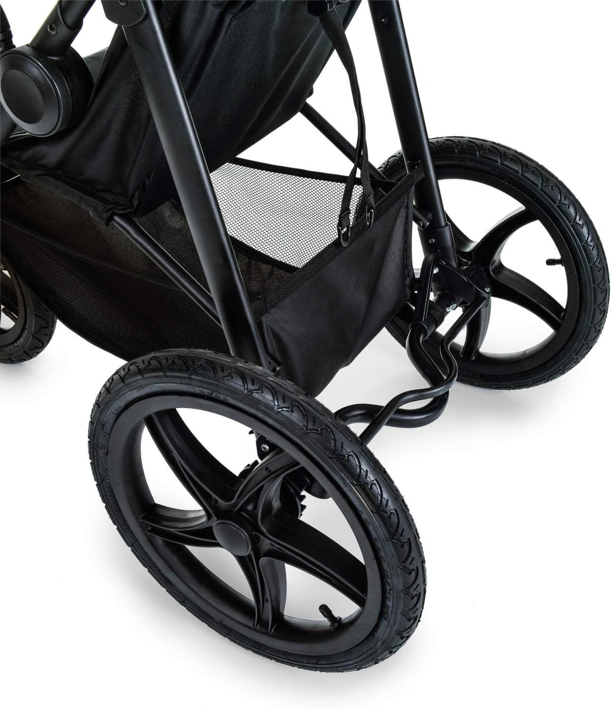 Hauck 3 Wheel Stroller Runner, Air Tyres, Black/Neon Yellow