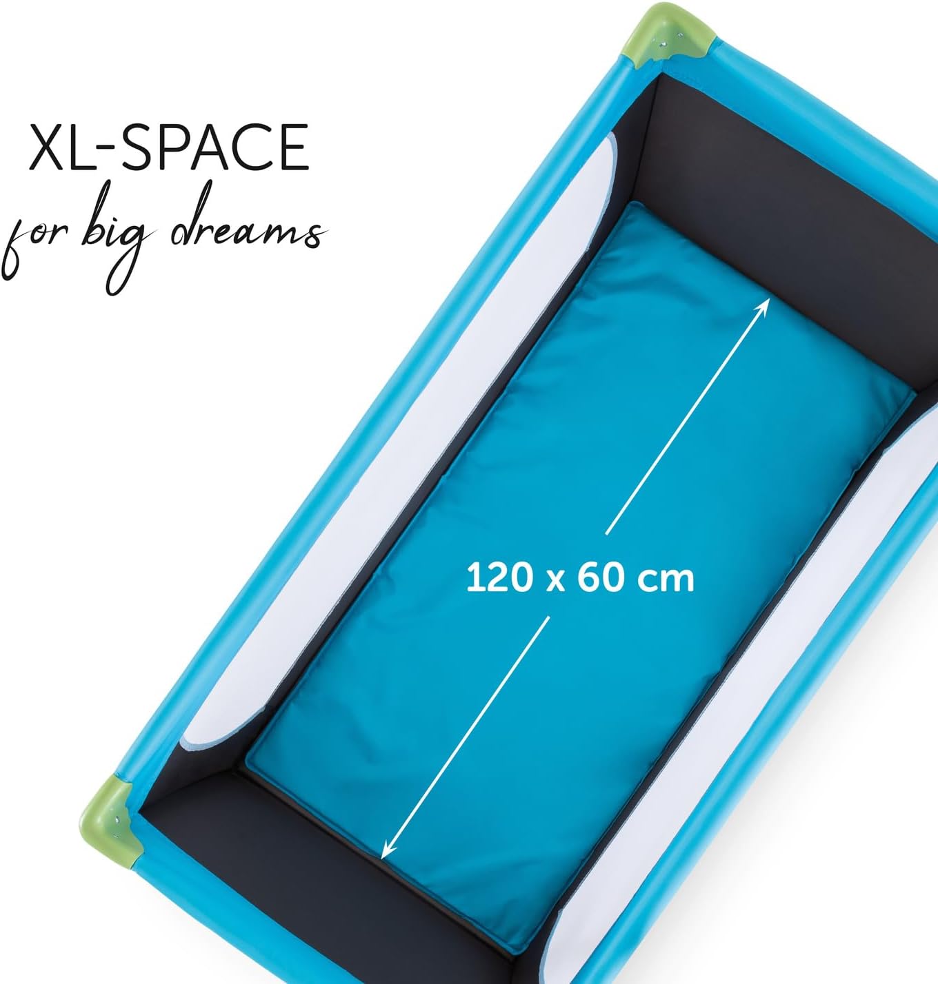 Hauck Dream N Play- Portable Lighweight Travel Cot, Compact Folding with Inclusive Carry Bag