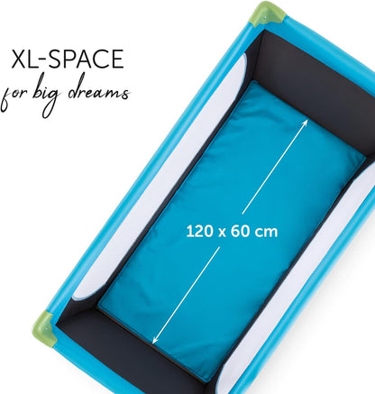 Hauck Dream N Play- Portable Lighweight Travel Cot, Compact Folding with Inclusive Carry Bag