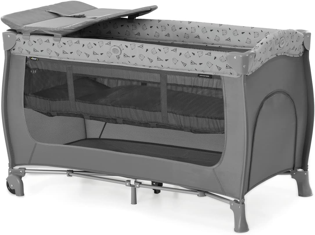 Hauck Sleep N Play Center Nordic Grey travel cot set