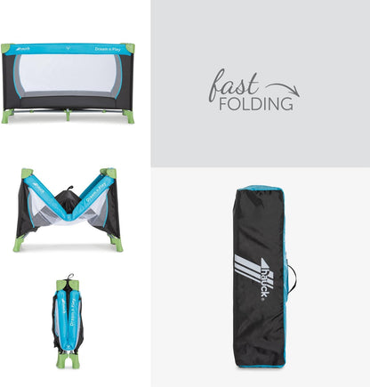 Hauck Dream N Play- Portable Lighweight Travel Cot, Compact Folding with Inclusive Carry Bag