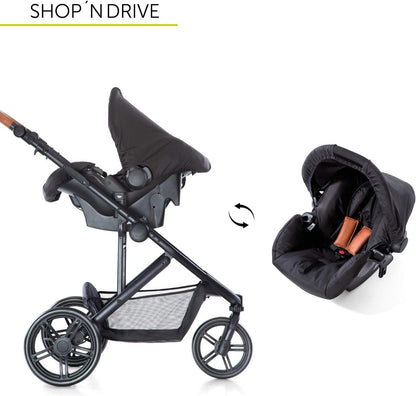 Hauck Pacific 3 Shop N Drive Caviar - car seat attachment to chassis