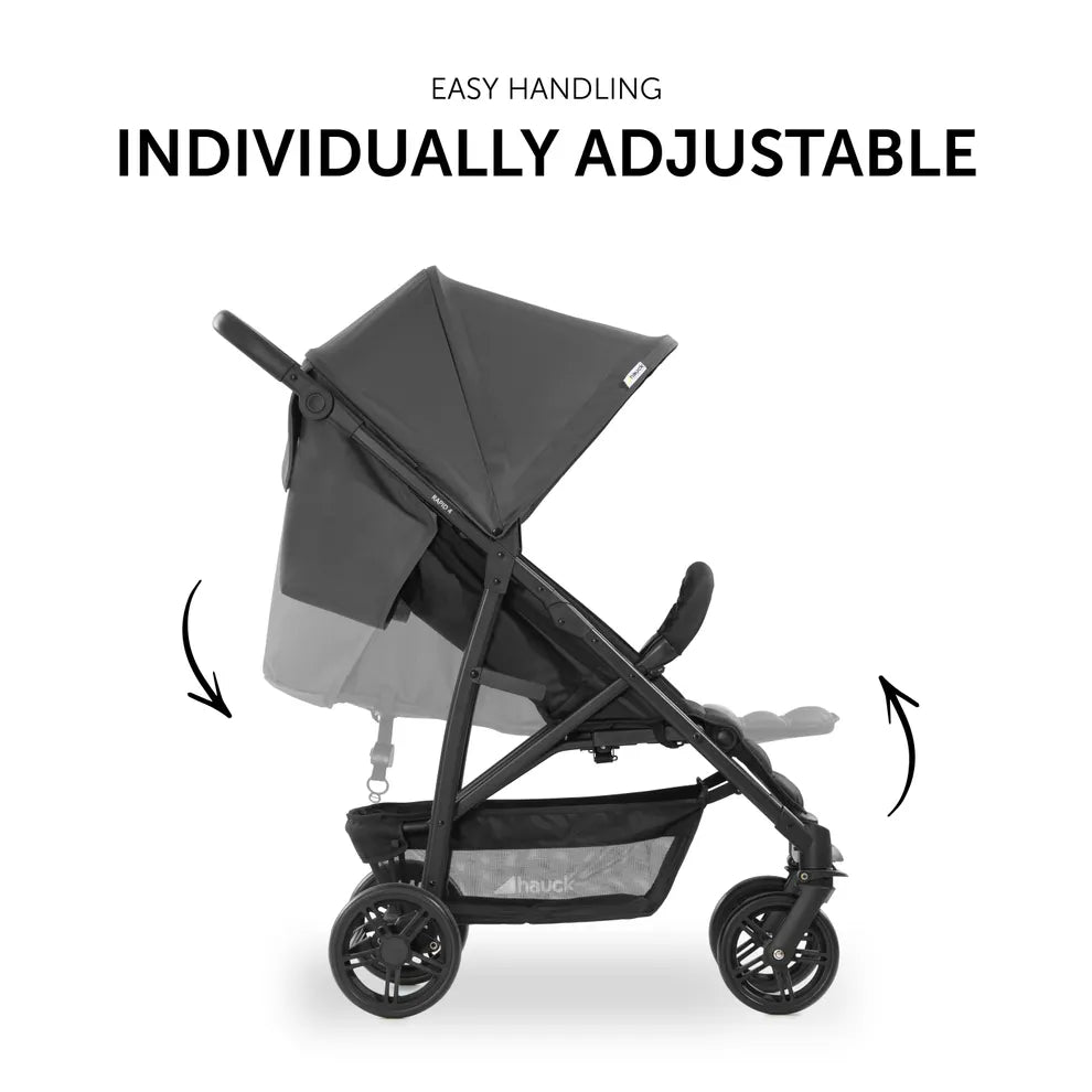 Hauck Rapid 4 Stroller: Large Shopping Basket,Small Folding Stroller with Lying Postion