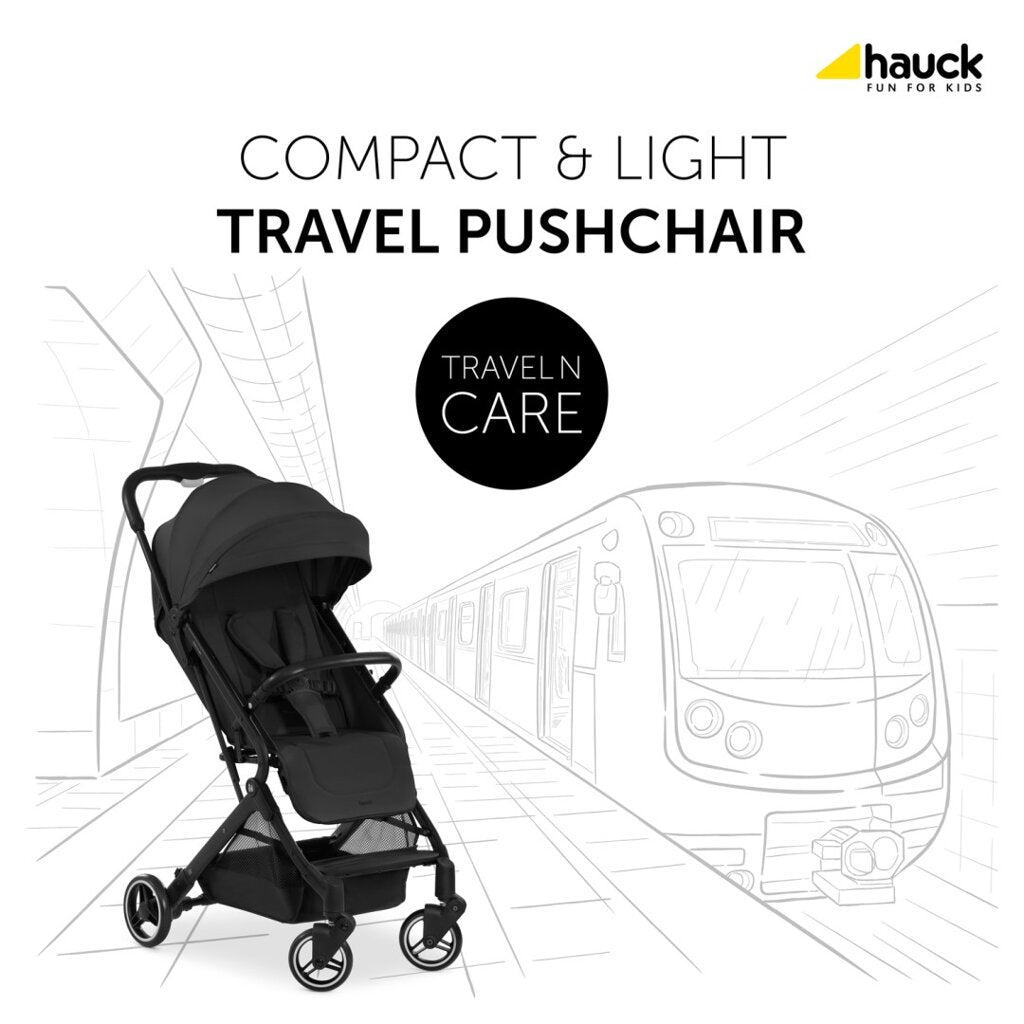 Hauck Travel N Care Compact Stroller: 4-Way Shock Absorbing Suspension