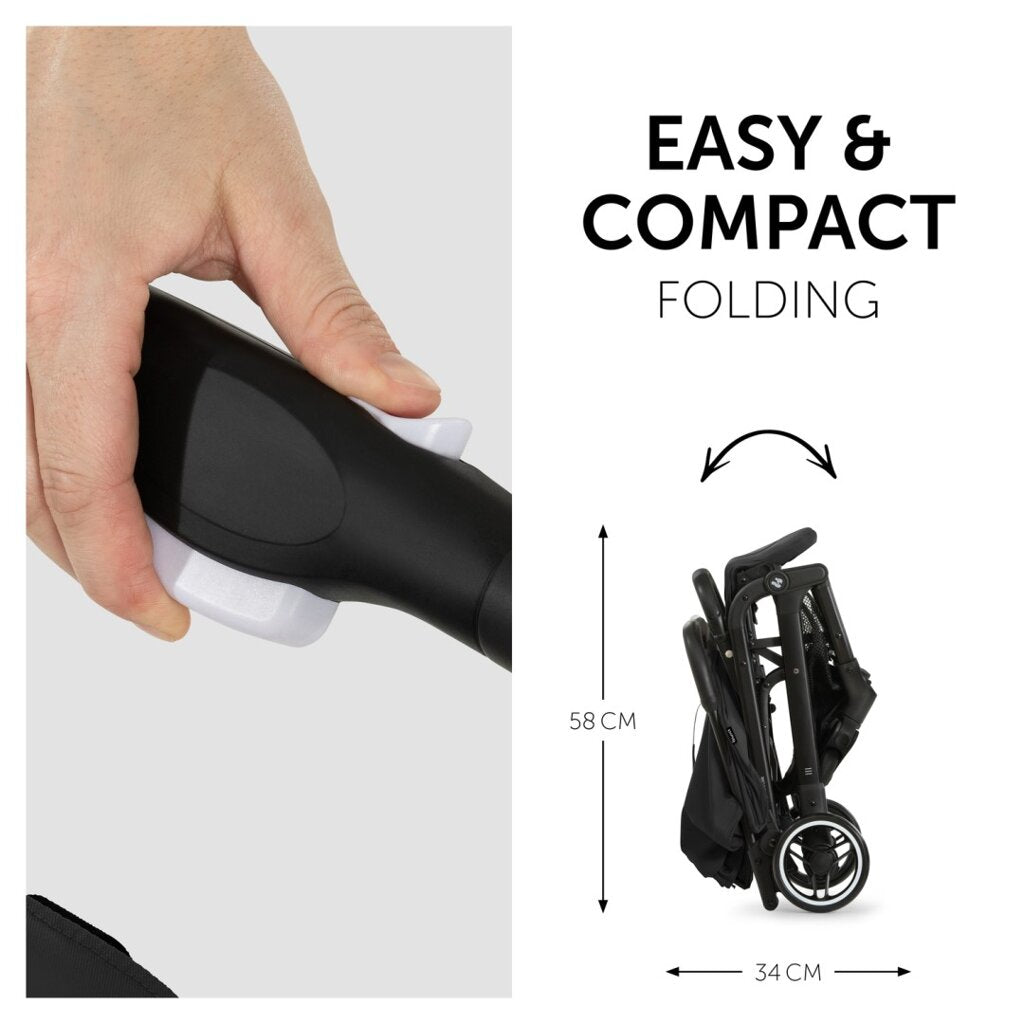 Hauck Travel N Care Compact Stroller: 4-Way Shock Absorbing Suspension