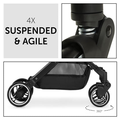 Hauck Travel N Care Compact Stroller: 4-Way Shock Absorbing Suspension