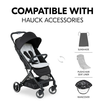 Hauck Travel N Care Plus Stroller –  One-Hand Fold, Reclining Seat, UV Protection 50+