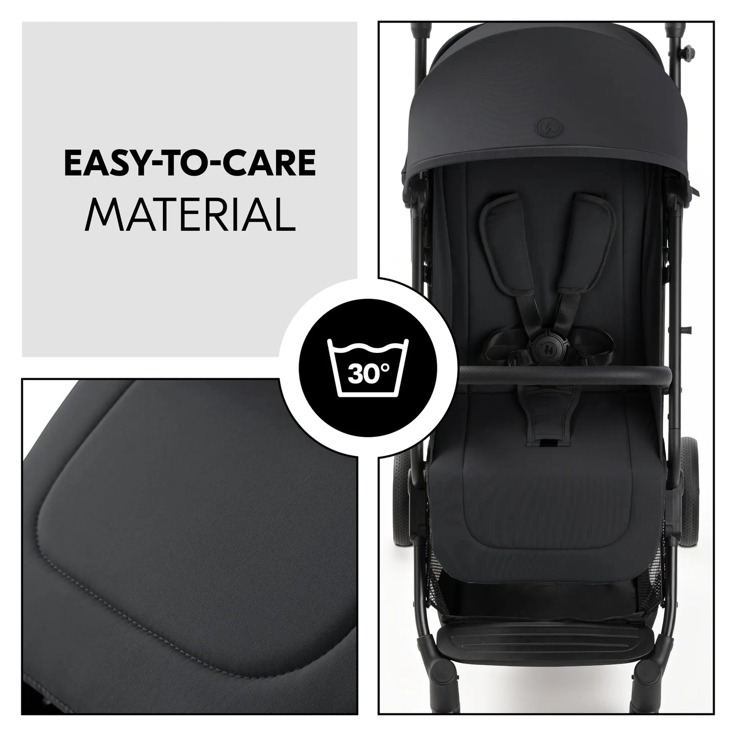 Hauck Travel N Care Plus Stroller –  One-Hand Fold, Reclining Seat, UV Protection 50+