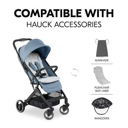 Hauck Travel N Care Plus Stroller –  One-Hand Fold, Reclining Seat, UV Protection 50+