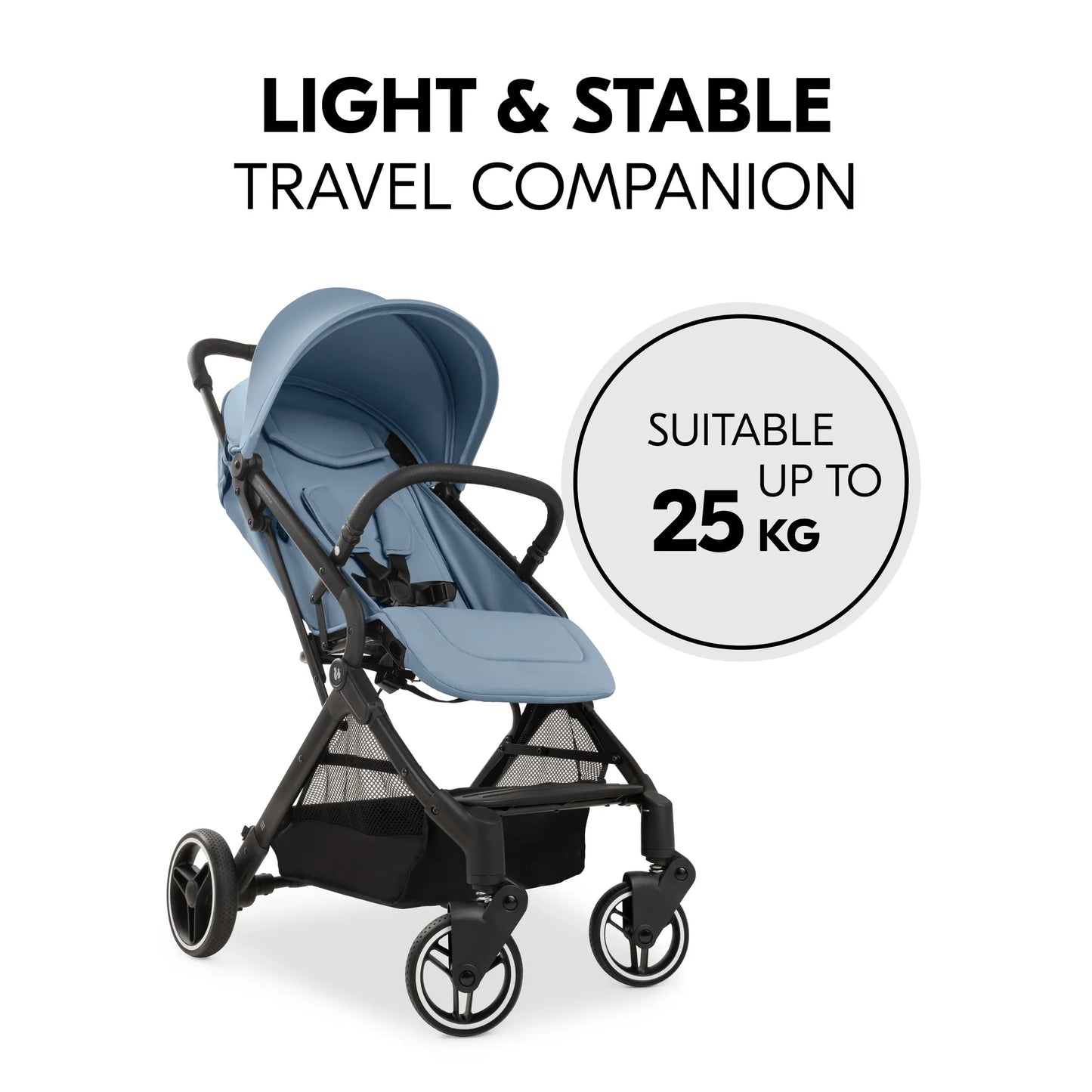 Hauck Travel N Care Plus Stroller –  One-Hand Fold, Reclining Seat, UV Protection 50+
