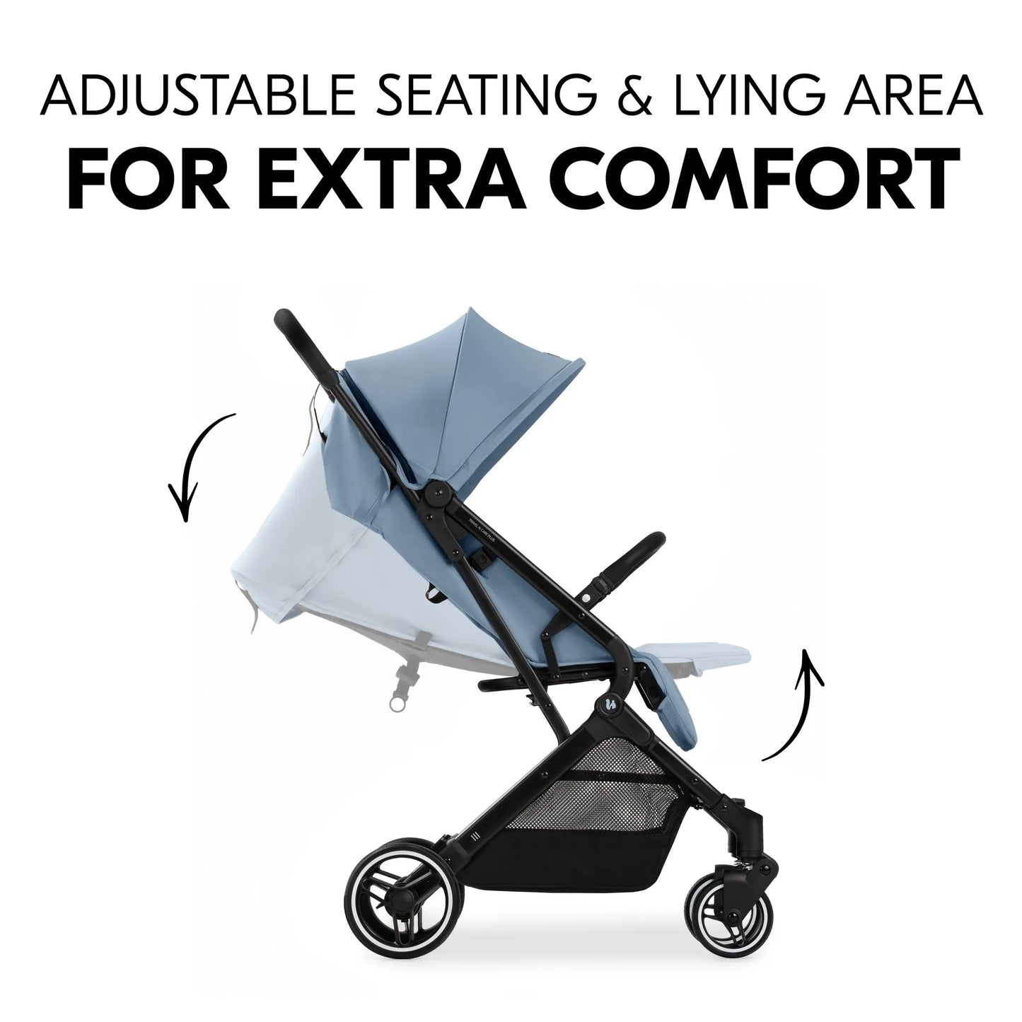 Hauck Travel N Care Plus Stroller –  One-Hand Fold, Reclining Seat, UV Protection 50+
