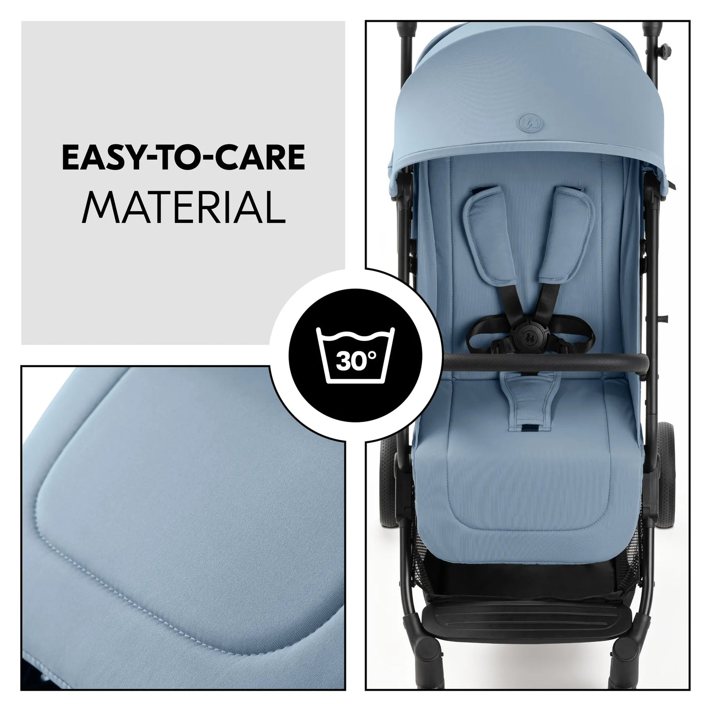 Hauck Travel N Care Plus Stroller –  One-Hand Fold, Reclining Seat, UV Protection 50+