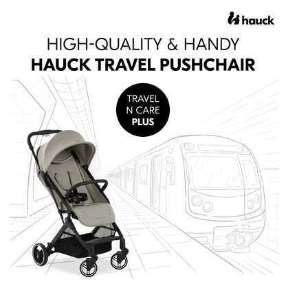 Hauck Travel N Care Plus Stroller –  One-Hand Fold, Reclining Seat, UV Protection 50+