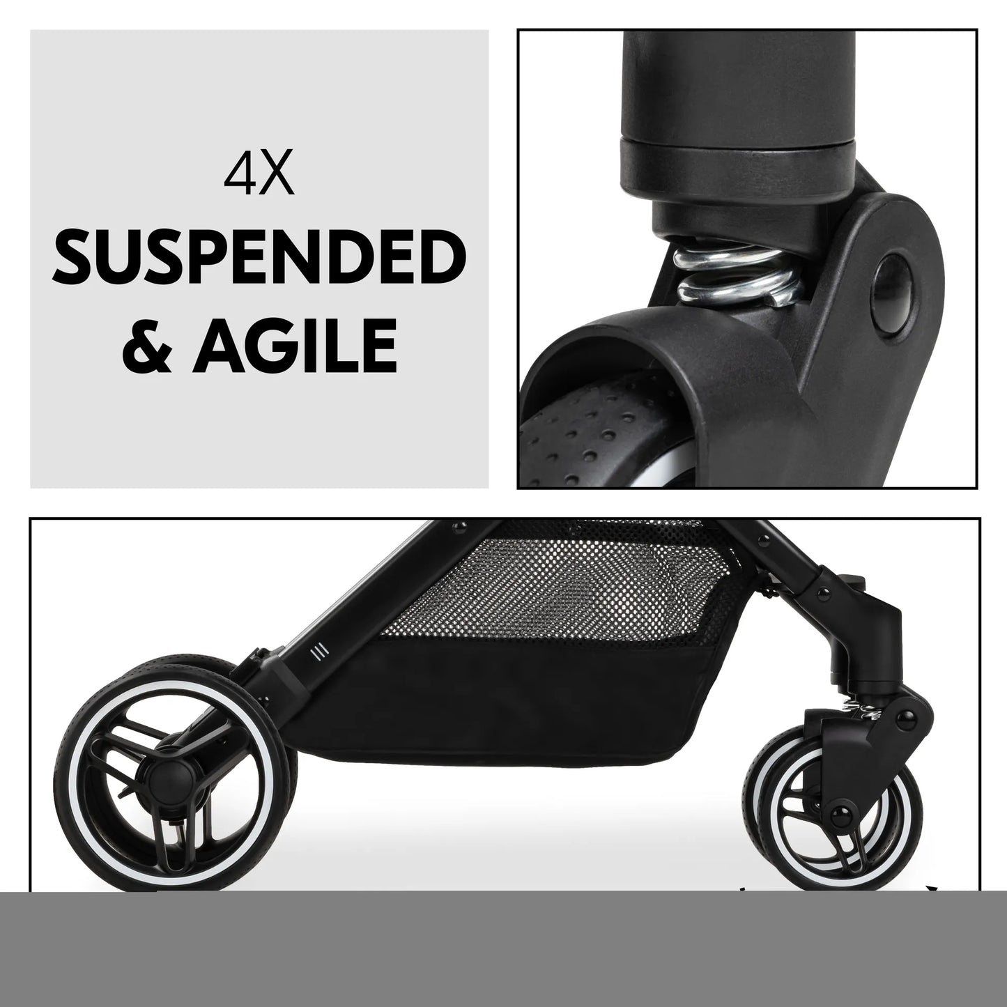 Hauck Travel N Care Plus Stroller –  One-Hand Fold, Reclining Seat, UV Protection 50+