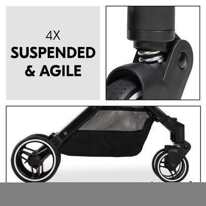 Hauck Travel N Care Plus Stroller –  One-Hand Fold, Reclining Seat, UV Protection 50+