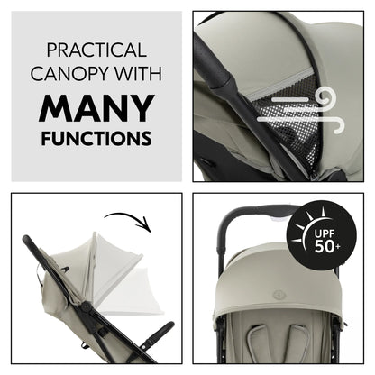 Hauck Travel N Care Plus Stroller –  One-Hand Fold, Reclining Seat, UV Protection 50+