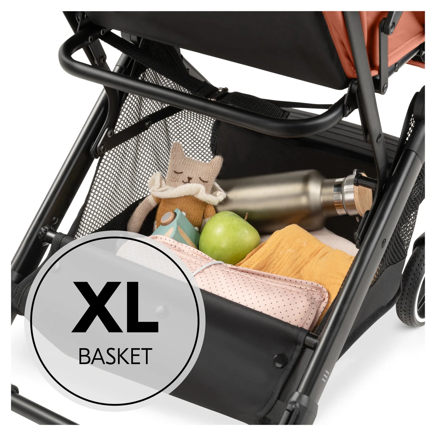 Hauck Travel N Care Plus Stroller –  One-Hand Fold, Reclining Seat, UV Protection 50+