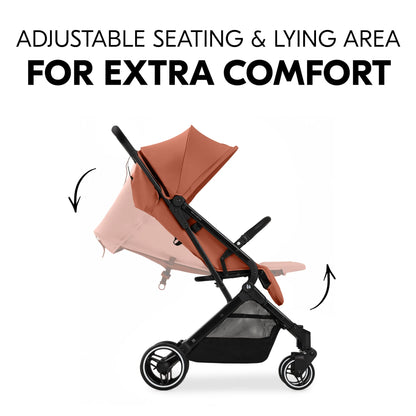 Hauck Travel N Care Plus Stroller –  One-Hand Fold, Reclining Seat, UV Protection 50+