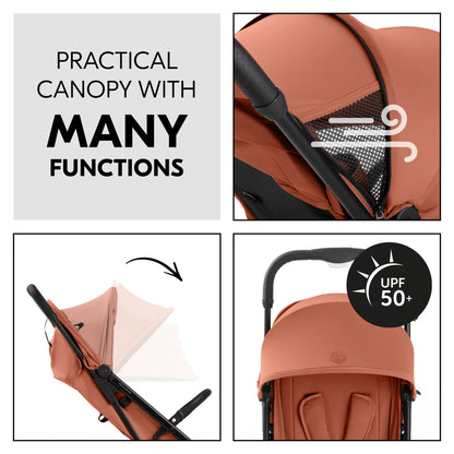 Hauck Travel N Care Plus Stroller –  One-Hand Fold, Reclining Seat, UV Protection 50+