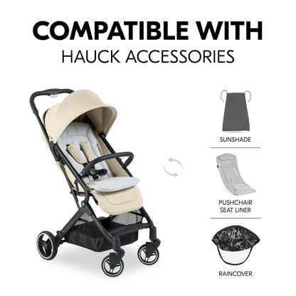 Hauck Travel N Care Plus Stroller –  One-Hand Fold, Reclining Seat, UV Protection 50+