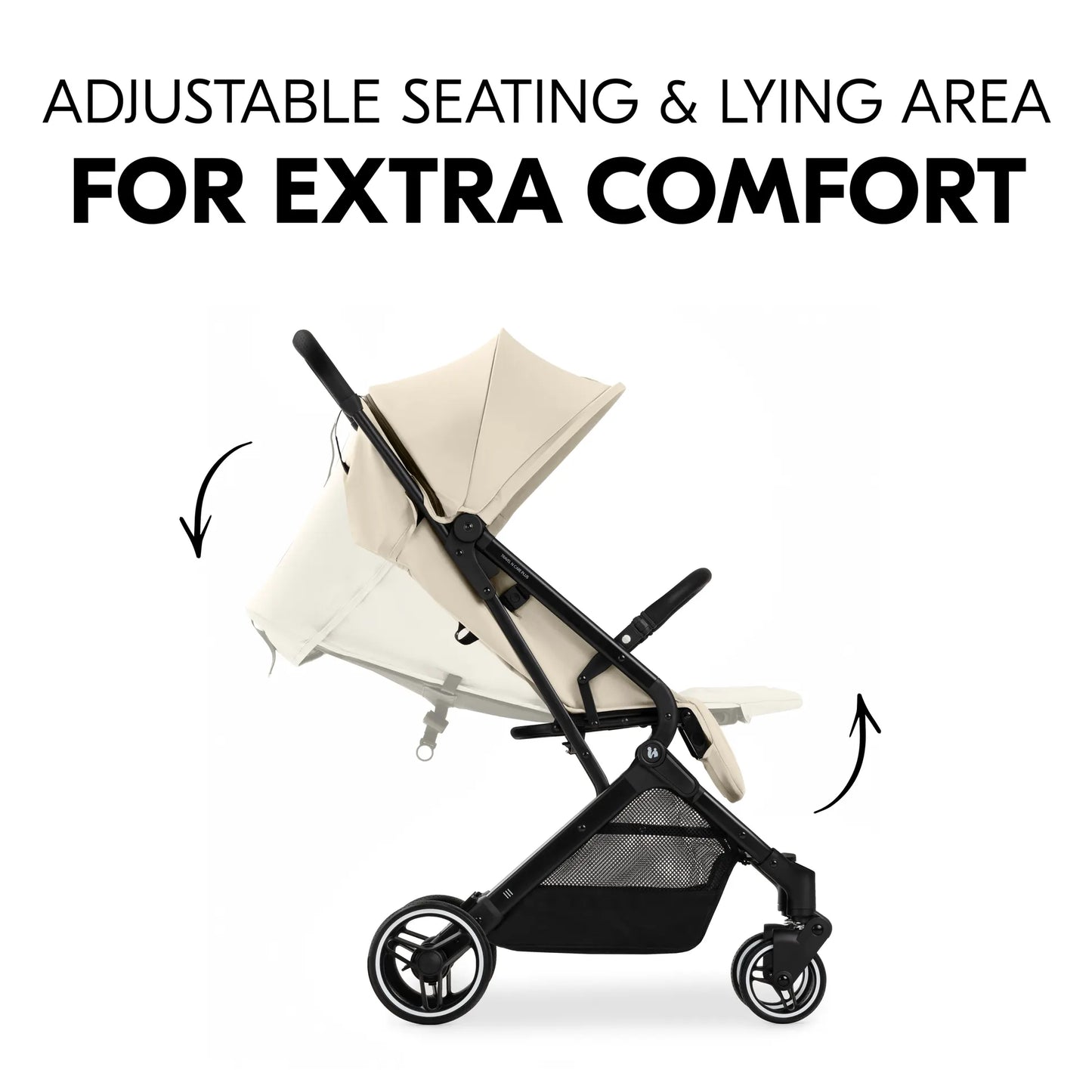 Hauck Travel N Care Plus Stroller –  One-Hand Fold, Reclining Seat, UV Protection 50+