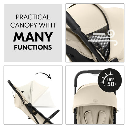 Hauck Travel N Care Plus Stroller –  One-Hand Fold, Reclining Seat, UV Protection 50+