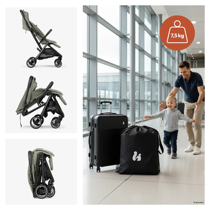 Hauck Fly N Care Stroller: Cabin-Friendly Fold & Compact Lightweight Travel Stroller