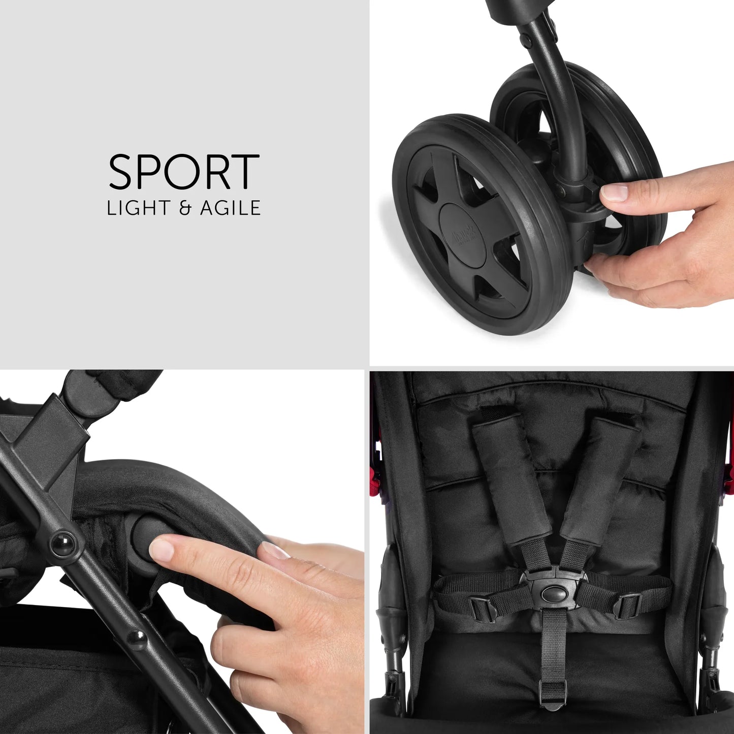 Hauck Sport Stroller: Super Lightweight Stroller (5.9kg), Compact & Foldable