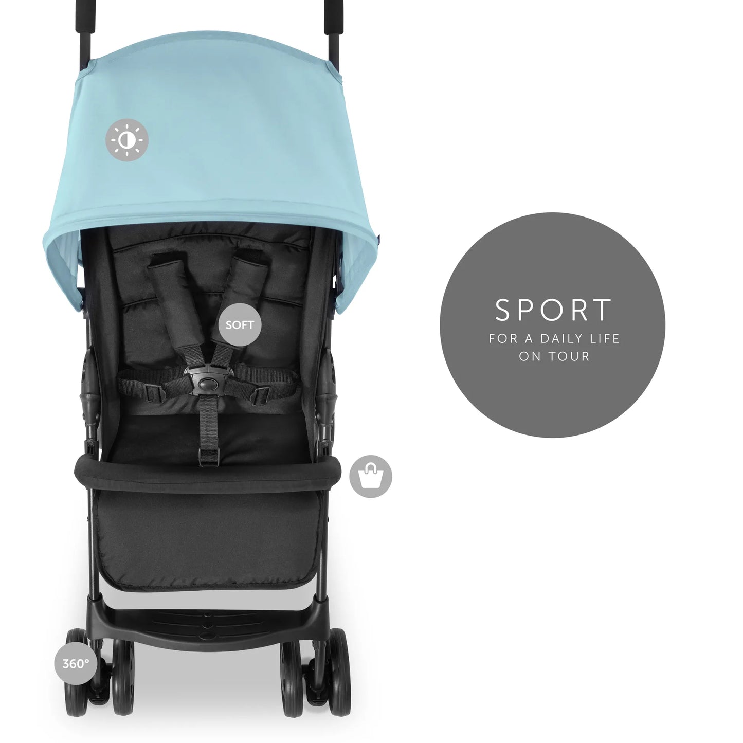 Hauck Sport Stroller: Super Lightweight Stroller (5.9kg), Compact & Foldable