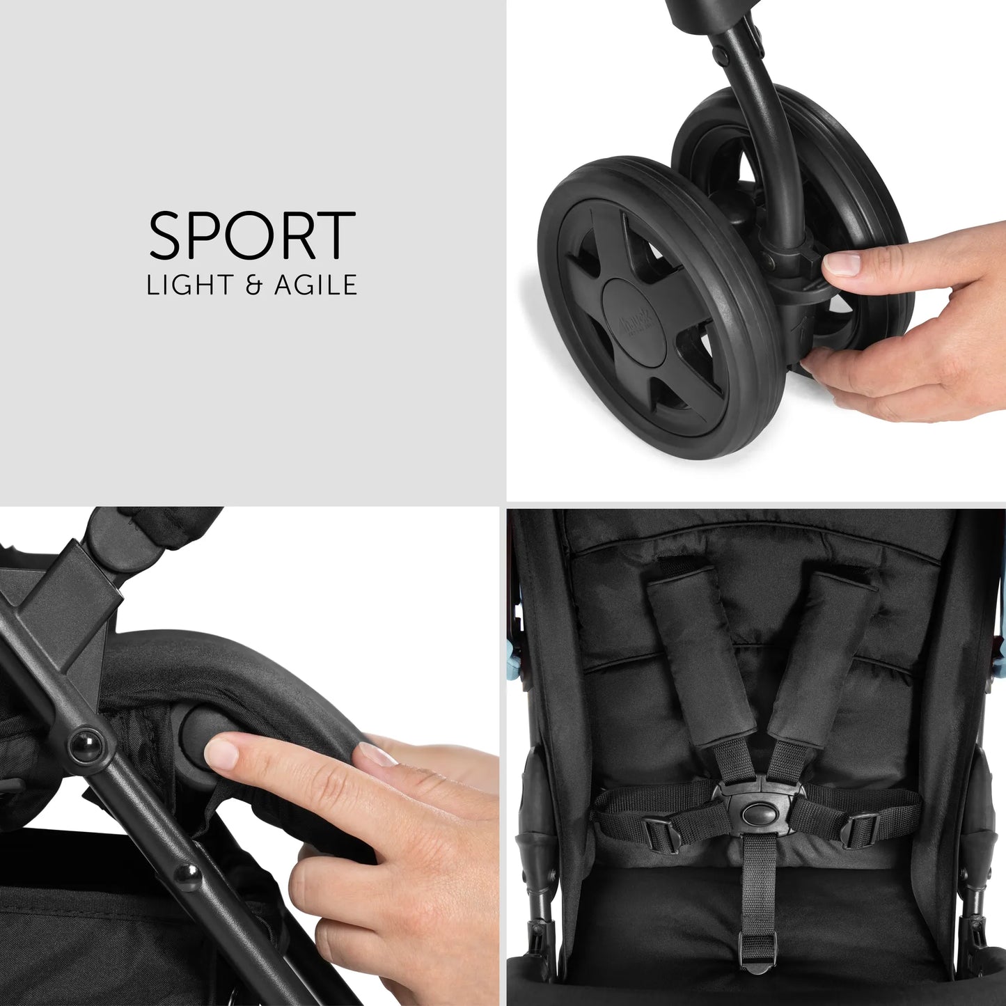 Hauck Sport Stroller: Super Lightweight Stroller (5.9kg), Compact & Foldable