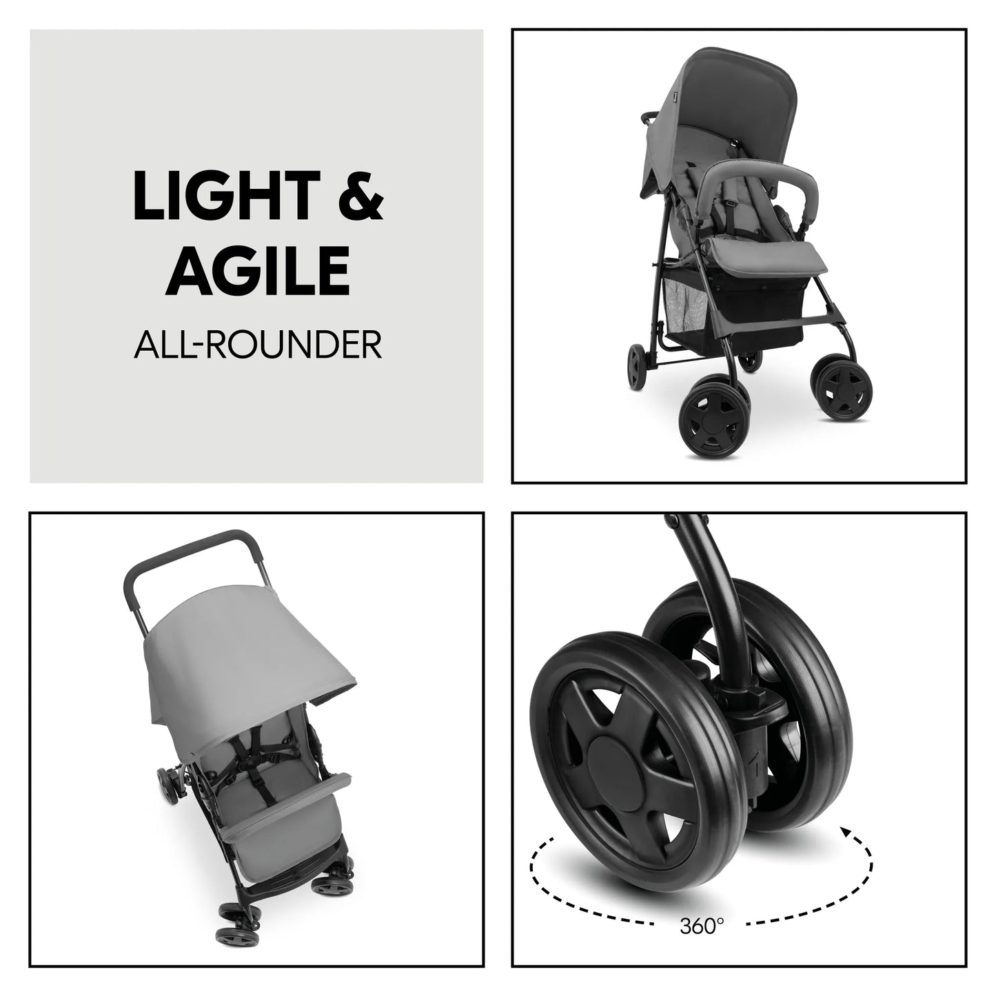 Hauck Sport Stroller: Super Lightweight Stroller (5.9kg), Compact & Foldable