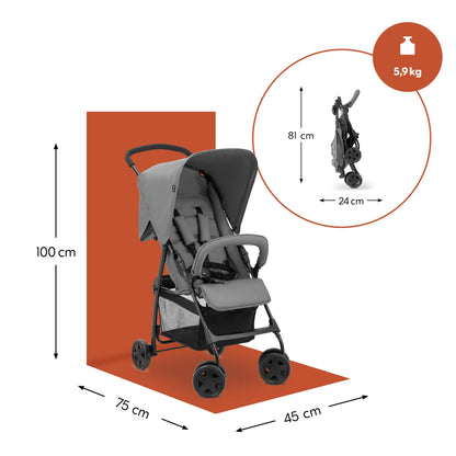 Hauck Sport Stroller: Super Lightweight Stroller (5.9kg), Compact & Foldable