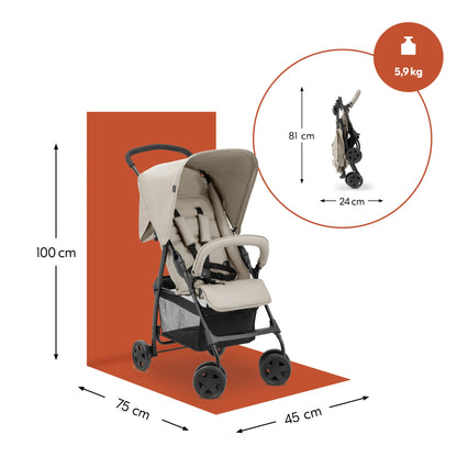 Hauck Sport Stroller: Super Lightweight Stroller (5.9kg), Compact & Foldable