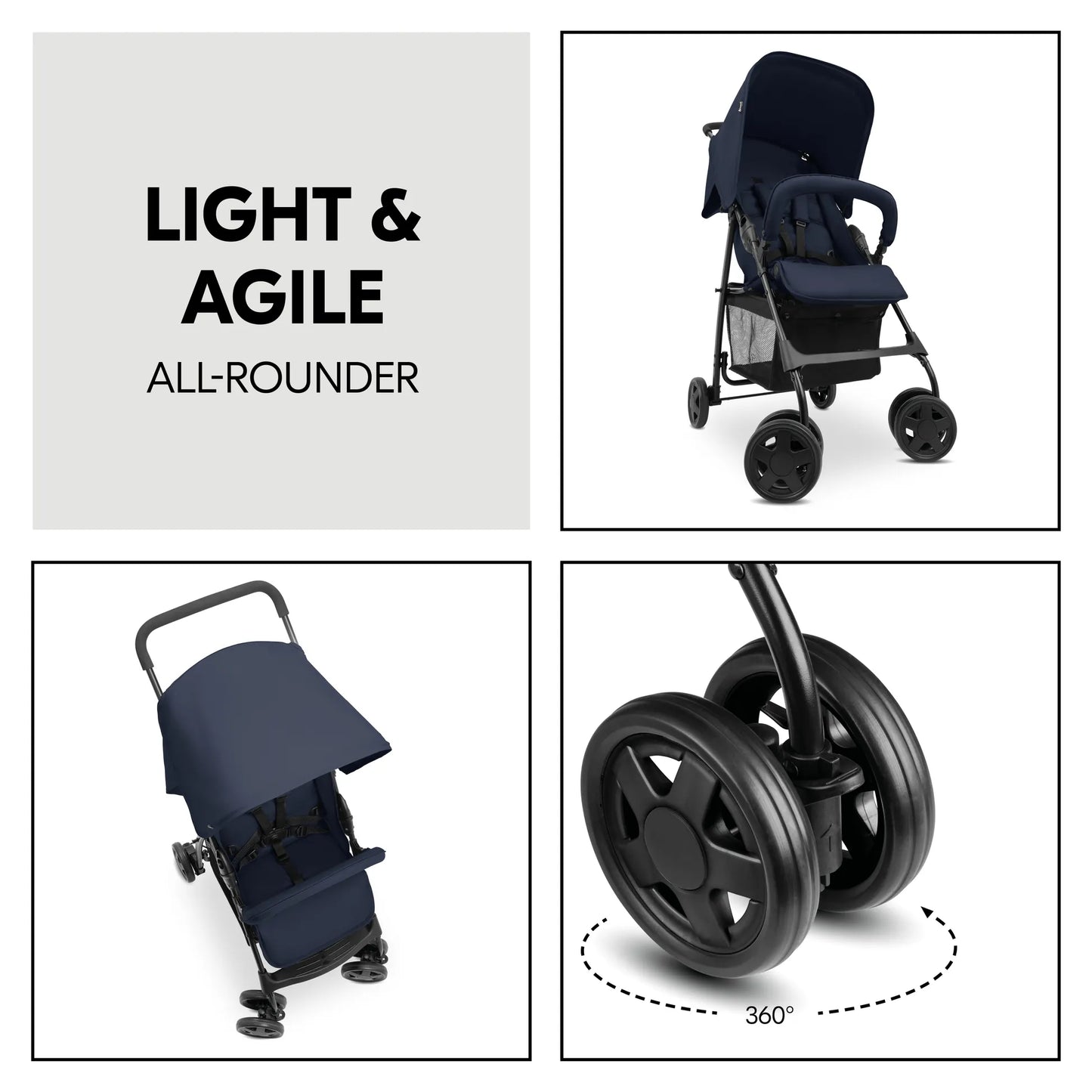 Hauck Sport Stroller: Super Lightweight Stroller (5.9kg), Compact & Foldable