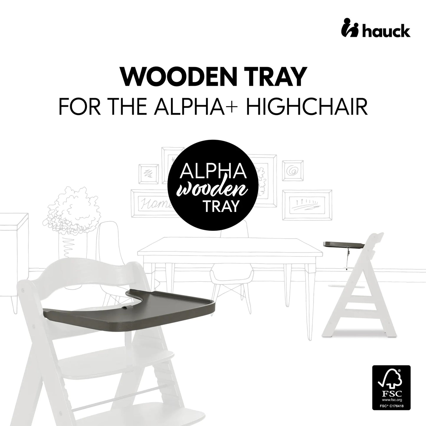Alpha Wooden Tray