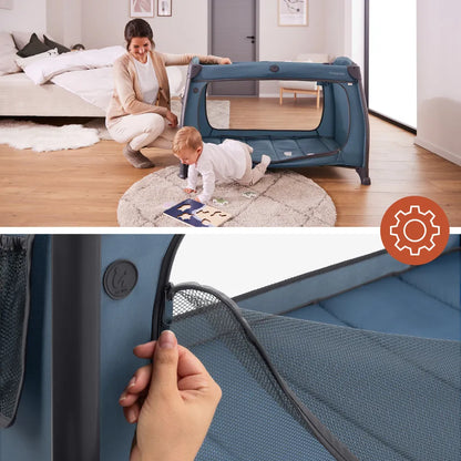 Hauck Play N Relax Center- Portable Lighweight Travel Cot, Compact Folding with Inclusive Carry Bag