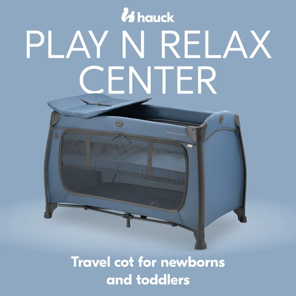 Hauck Play N Relax Center- Portable Lighweight Travel Cot, Compact Folding with Inclusive Carry Bag
