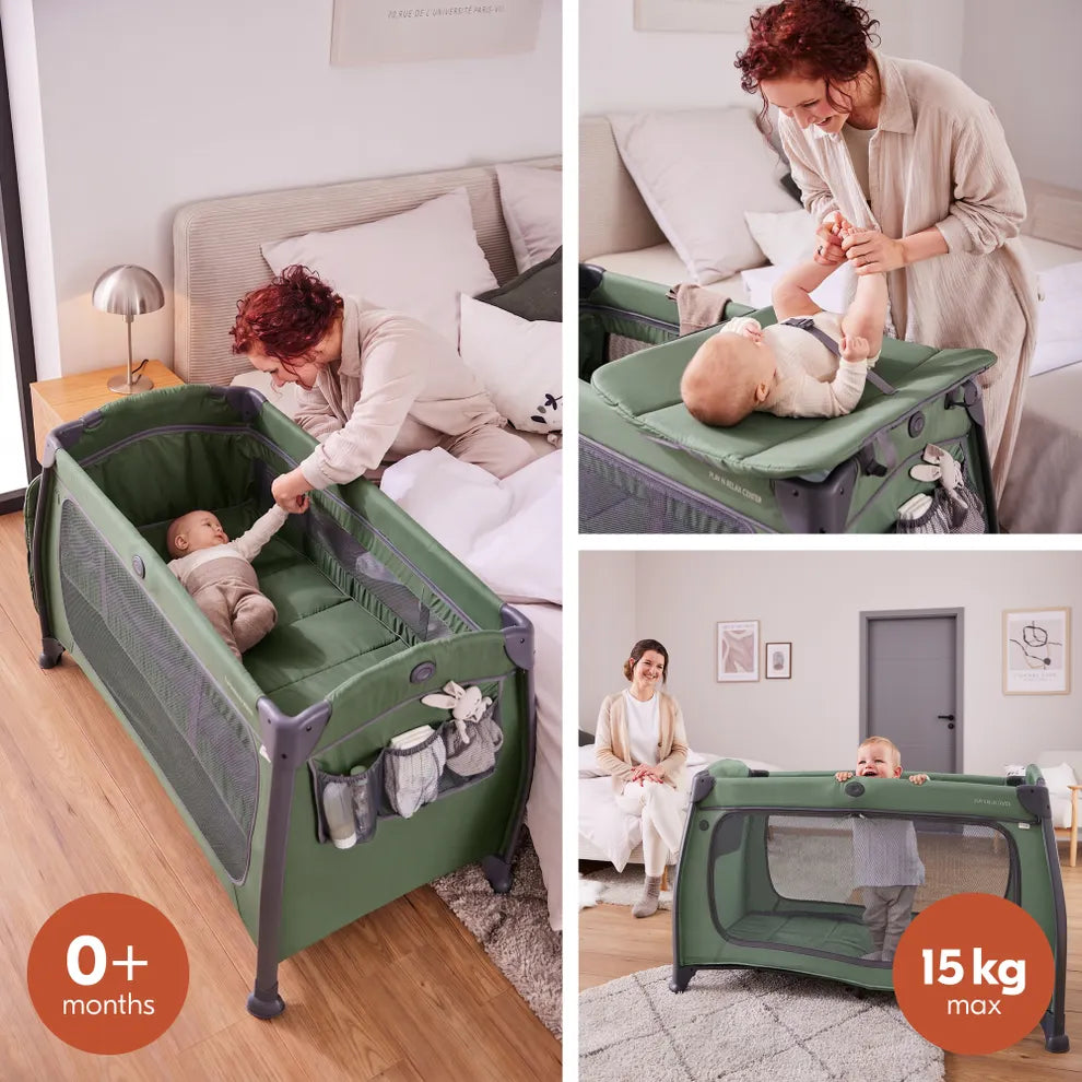 Hauck Play N Relax Center- Portable Lighweight Travel Cot, Compact Folding with Inclusive Carry Bag