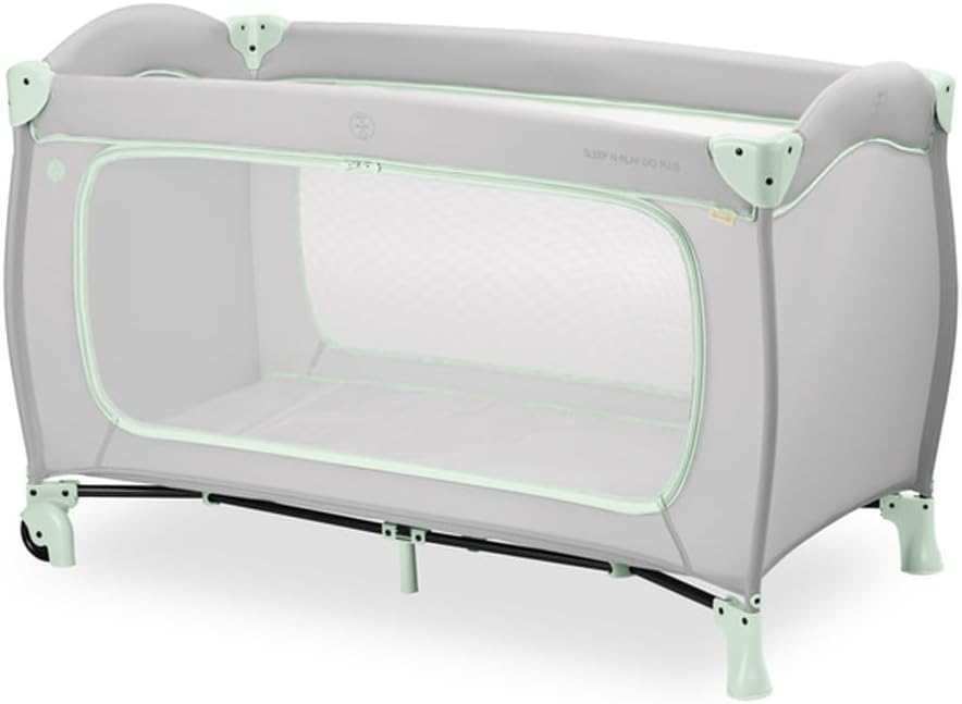 Hauck Sleep N Play Go Plus- Portable Lighweight Travel Cot, Compact Folding with Inclusive Carry Bag