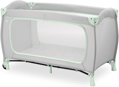 Hauck Sleep N Play Go Plus- Portable Lighweight Travel Cot, Compact Folding with Inclusive Carry Bag