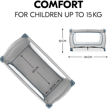 Hauck Sleep N Play Go Plus- Portable Lighweight Travel Cot, Compact Folding with Inclusive Carry Bag
