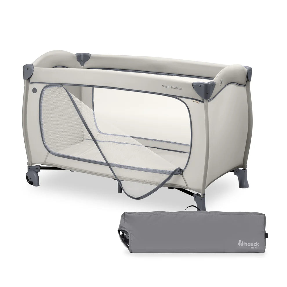 Hauck Sleep N Easyfold- Portable Lighweight Travel Cot, Compact Folding with Inclusive Carry Bag