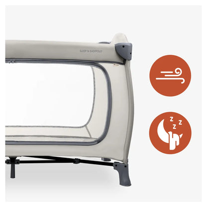 Hauck Sleep N Easyfold- Portable Lighweight Travel Cot, Compact Folding with Inclusive Carry Bag