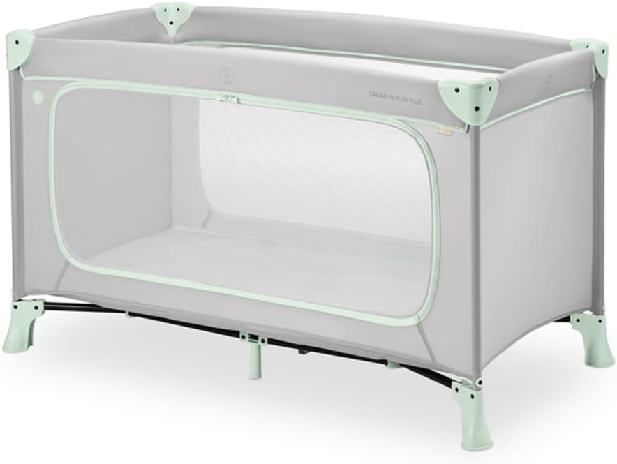Hauck Dream N Play Plus- Portable Lighweight Travel Cot, Compact Folding with Inclusive Carry Bag