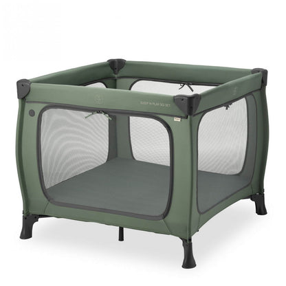 Hauck Sleep N Play SQ Set- Portable Lighweight Travel Cot, Compact Folding with Inclusive Carry Bag