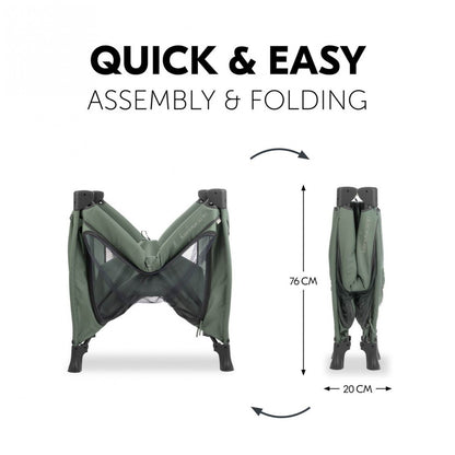 Hauck Sleep N Play SQ Set- Portable Lighweight Travel Cot, Compact Folding with Inclusive Carry Bag