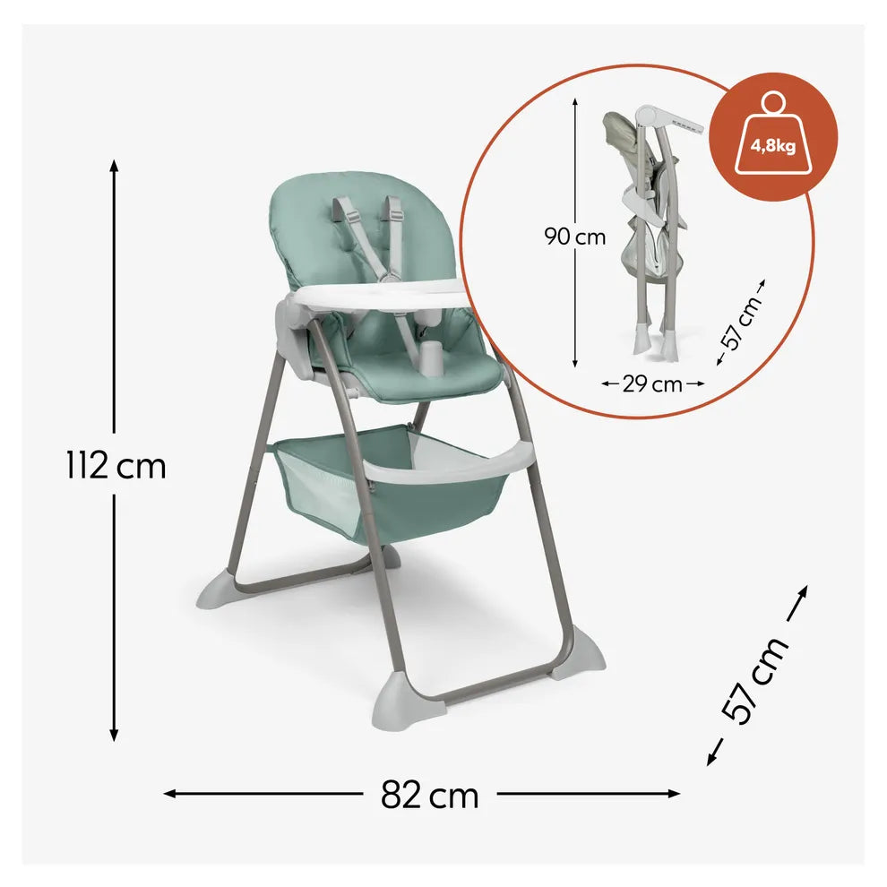 Hauck Sit N Fold High Chair- Foldable & Lightweight, 5-Point Safety Harness
