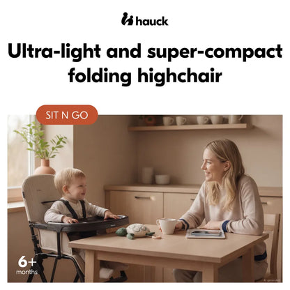 Hauck Sit N Go Travel Highchair- Ultralight, Super Fast Folding & Travel-Friendly