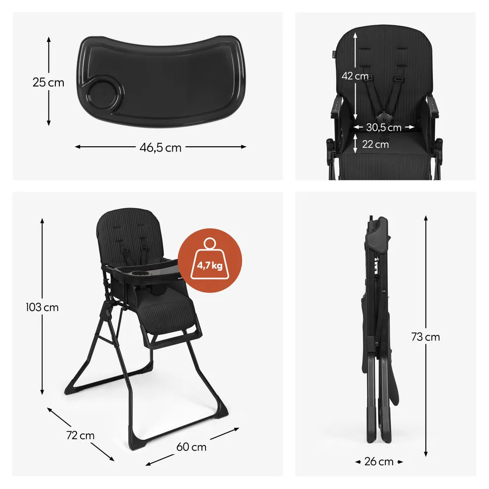 Hauck Sit N Go Travel Highchair- Ultralight, Super Fast Folding & Travel-Friendly